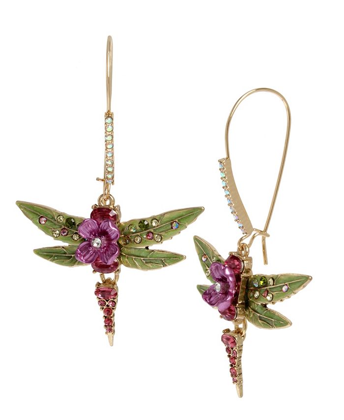 Betsey johnson dragonfly deals earrings