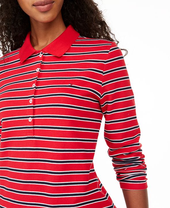 Tommy Hilfiger Long-Sleeve Polo Shirt & Reviews - Tops ...
