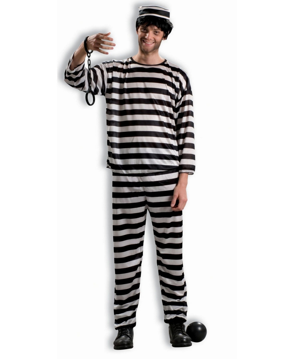 Men's Prisoner Adult Costume - Black