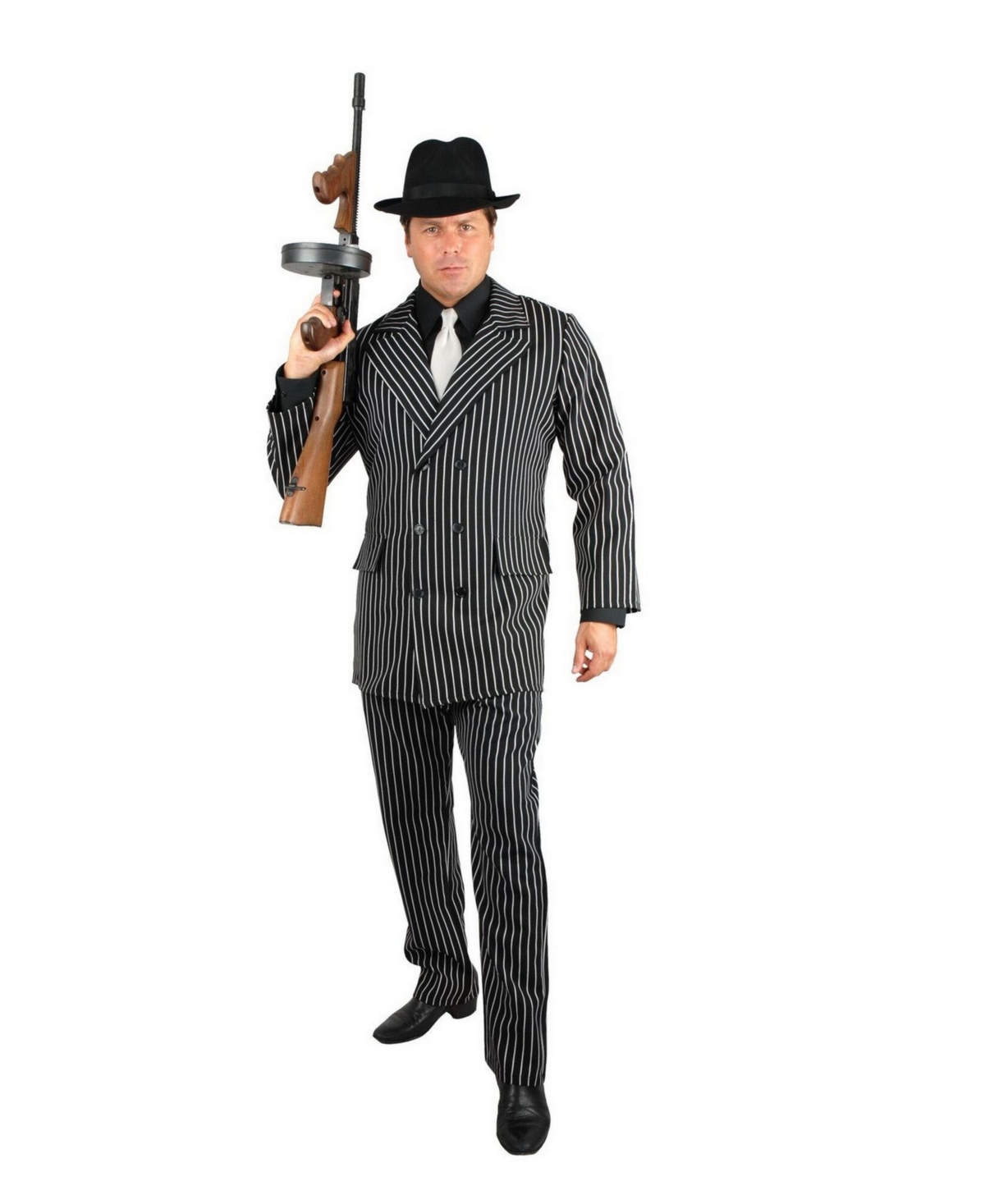 BuySeasons Men's Gangster Black and White Adult Costume