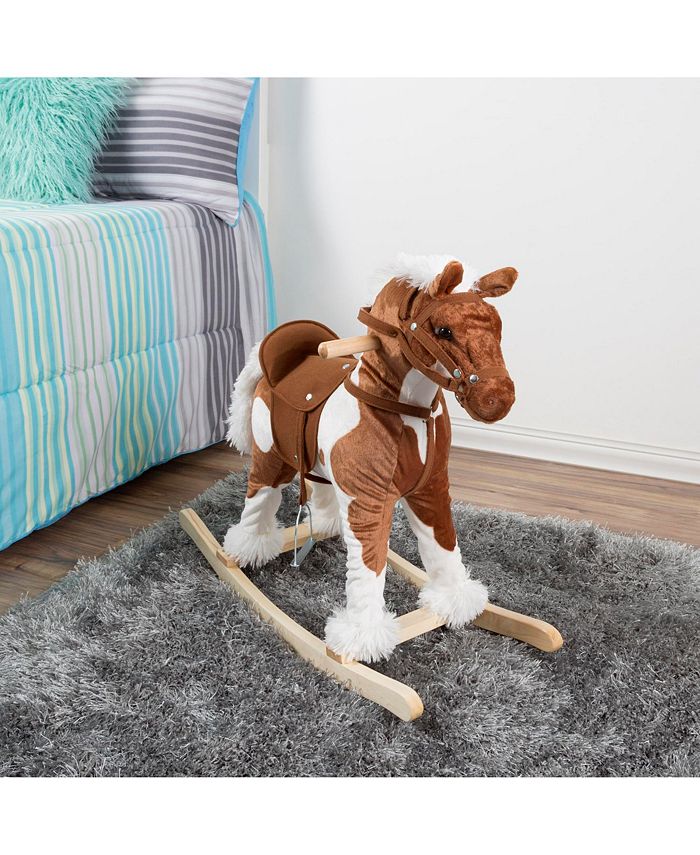 Happy Trails Rocking Horse Plush Animal on Wooden Rockers Macy's