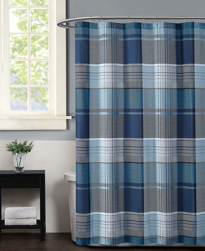 Truly Soft - Truly Sofft Trey Plaid Shower Curtain