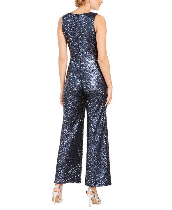 Calvin Klein CowlNeck Sequined Jumpsuit & Reviews Pants & Leggings