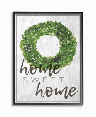 Home Sweet Home Foliage Wreath Framed Giclee Art, 11" x 14"