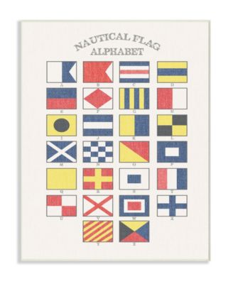Nautical Flag Alphabet Wall Plaque Art, 10" x 15"