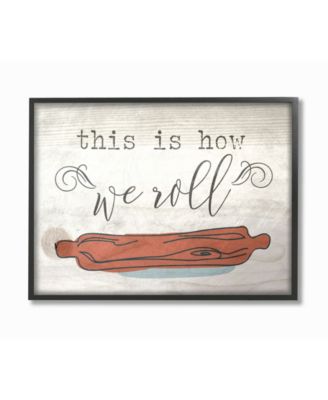 This is How We Roll Rolling Pin Framed Giclee Art, 16" x 20"