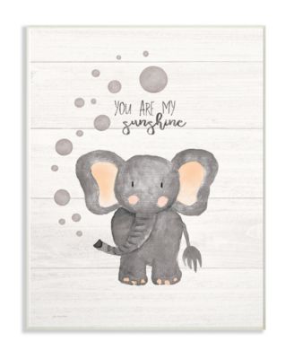 You Are My Sunshine Elephant Wall Plaque Art, 10" x 15"