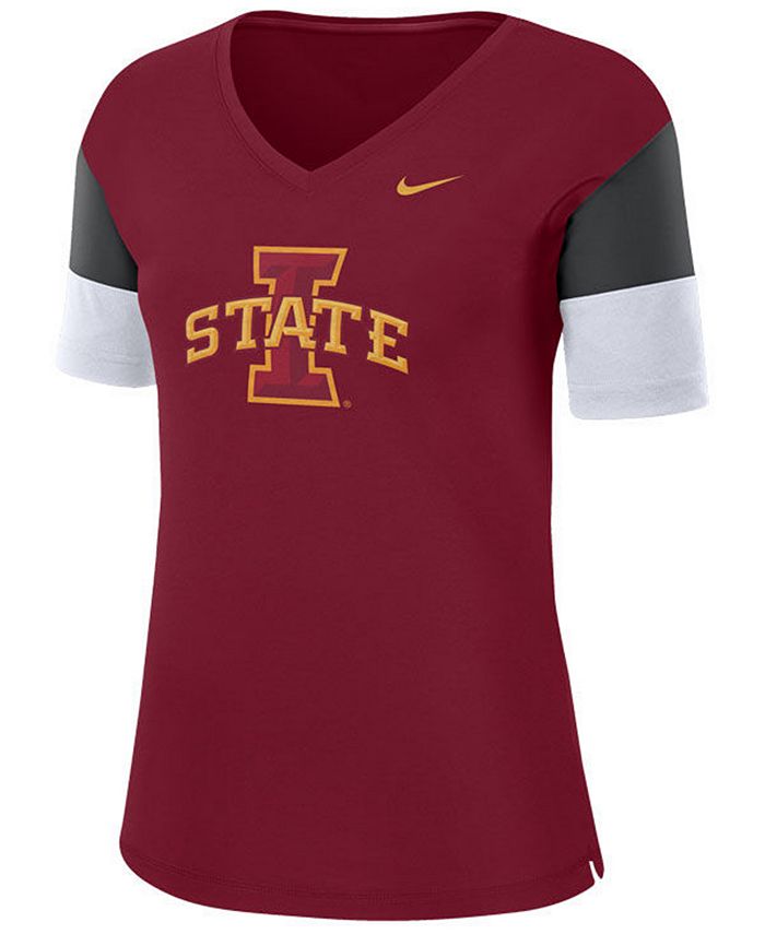 Nike Women's Iowa State Cyclones Breathe V-Neck T-Shirt & Reviews ...