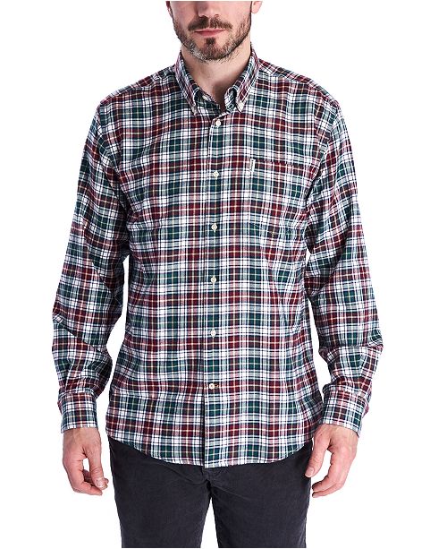 Barbour Men S Lund Classic Fit Thermo Tech Quick Dry Plaid Shirt