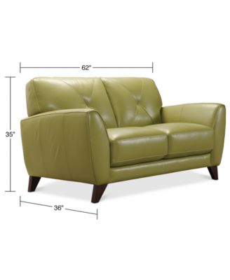 Myia 62" Leather Loveseat