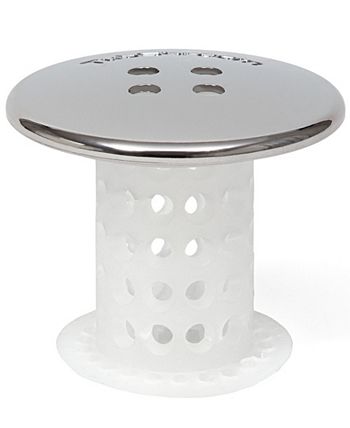 SinkShroom Chrome Edition Revolutionary Bathroom Sink Drain Protector Hair Catcher Strainer Snare Black