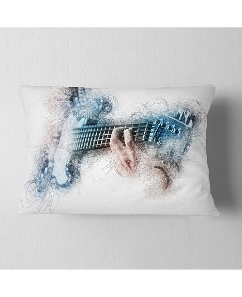 Design Art Designart Man Playing A Guitar Watercolor Contemporary
