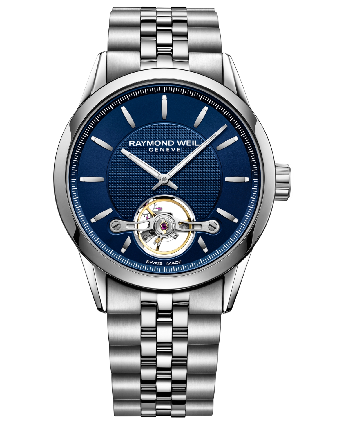 Raymond Weil Men's Freelancer Navy Blue & Stainless Steel Automatic Bracelet Watch
