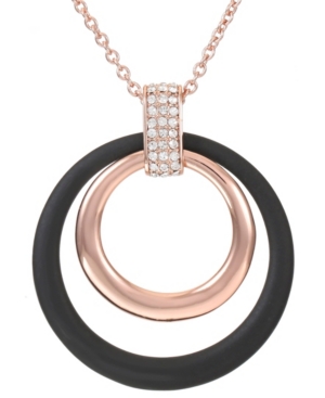 image of Trifari 12K Rose Gold-Plated Long Pendant Necklace