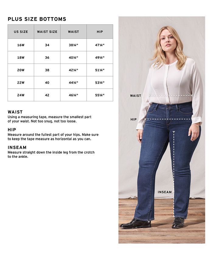 macy's plus size levi jeans