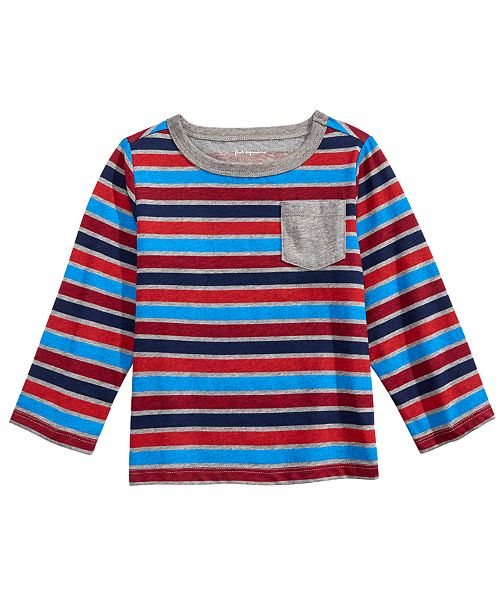 First Impressions Baby Boys Striped Long Sleeve T Shirt Created