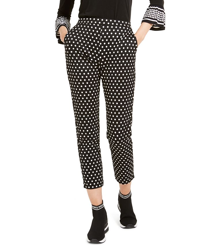 Michael Kors Mod Dot Pull-On Trousers - Macy's
