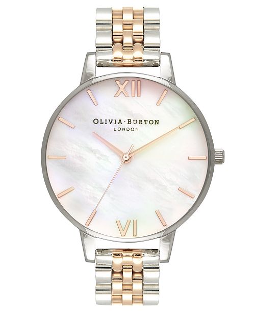 Olivia Burton Women S Two Tone Stainless Steel Bracelet Watch 38mm Reviews Watches Jewelry Watches Macy S