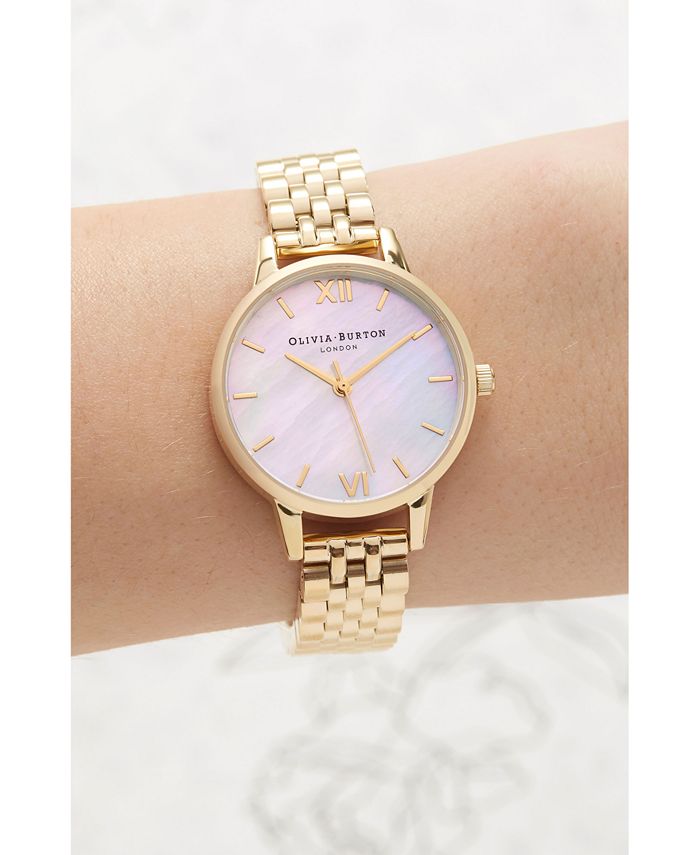 Olivia Burton - Women's Gold-Tone Stainless Steel Bracelet Watch 30mm