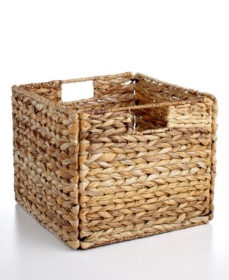 Foldable Wicker Storage Bin