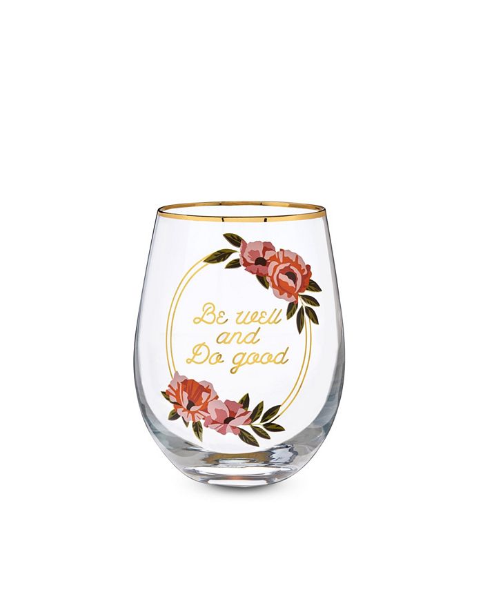 Twine Be Well and Do Good Stemless Wine Glass Macy's
