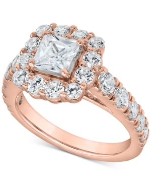 Marchesa Certified Diamond Princess Bridal Set (4 ct tw) in 18k White Yellow and Rose Gold