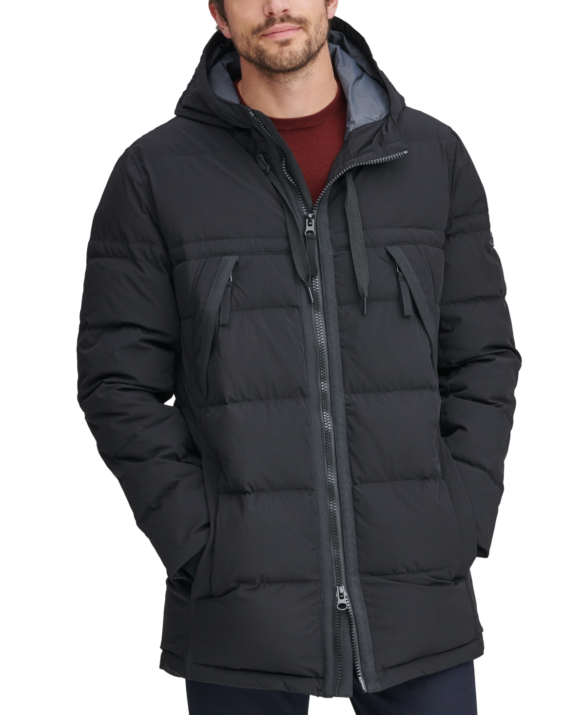 Marc new york men's down puffer jacket with fleece bib store