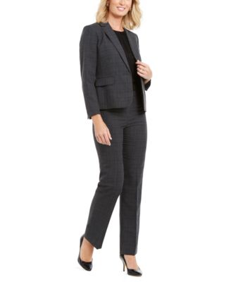 Photo 1 of Le Suit Plaid Single-Button Pants Suit
