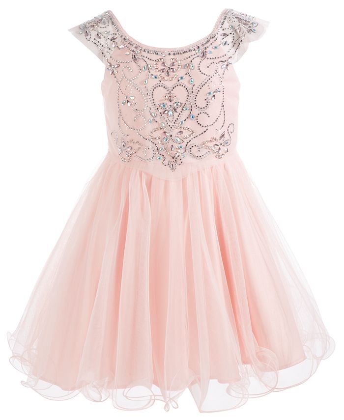 Pink & Violet Big Girls Crystal Party Dress - Macy's