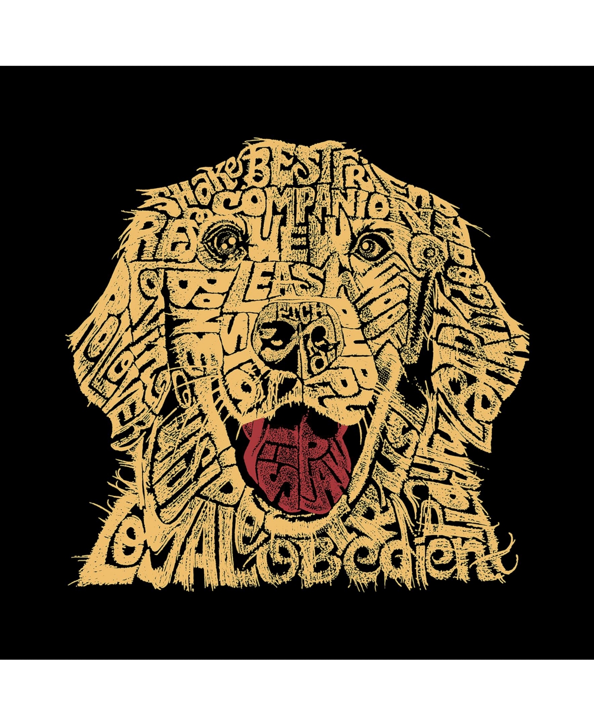 La Pop Art Men's Word Art T-Shirt - Dog