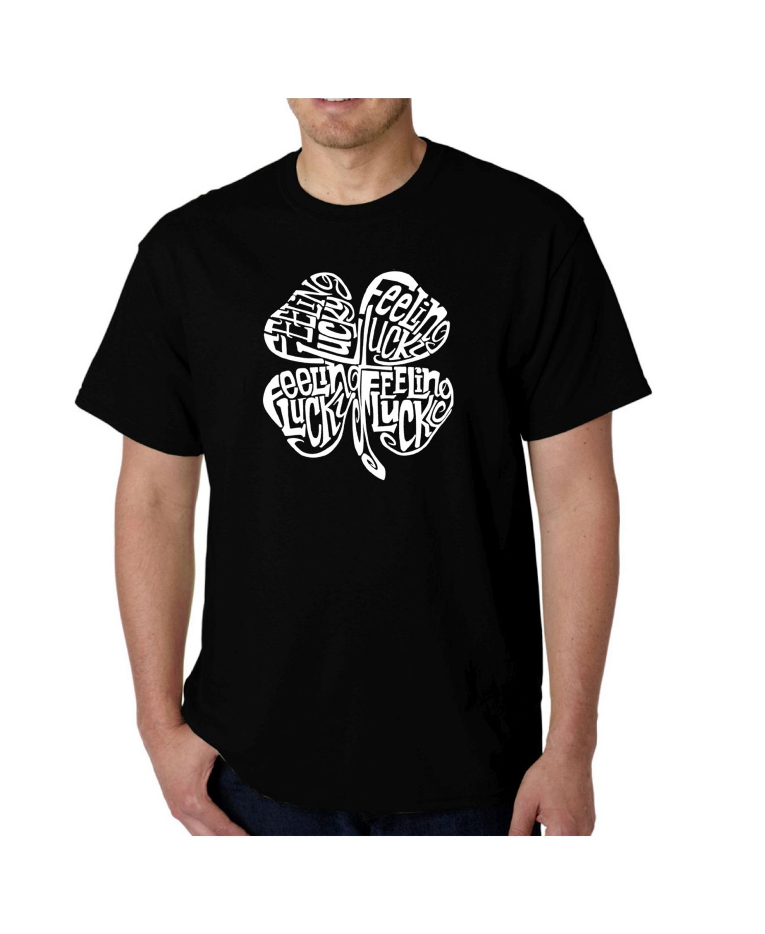 Men's Word Art T-Shirt - Feeling Lucky