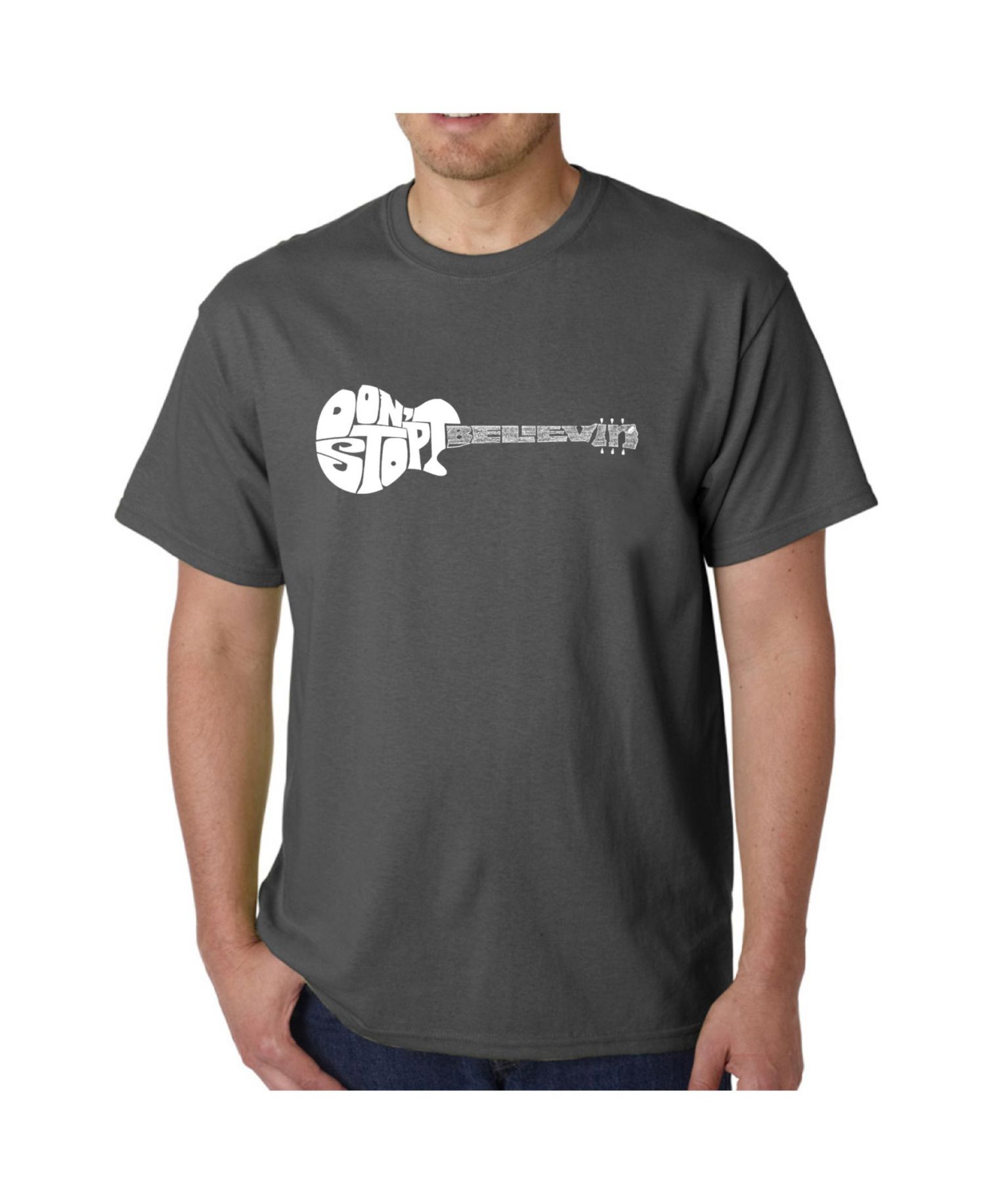 Men's Word Art T-Shirt - Don't Stop Believin
