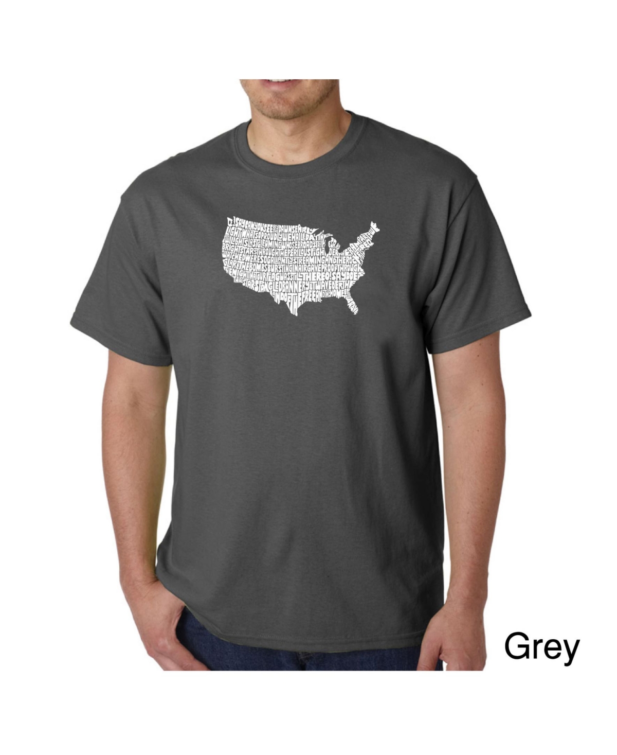 La Pop Art Men's Word Art T-Shirt - The Star Spangled Banner