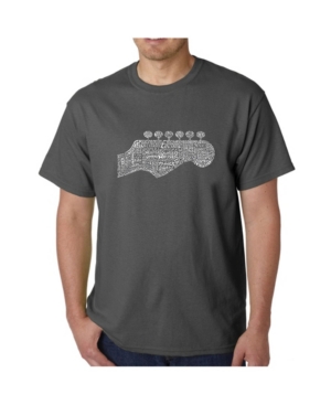 La Pop Art Men's Word Art T-Shirt - Guitar Head