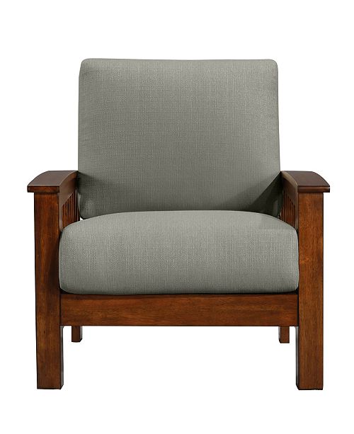 Handy Living Maison Hill Mission Style Arm Chair With Exposed