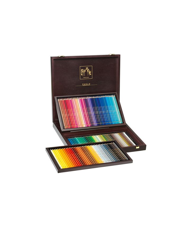 CARAN d'ACHE Pablo Permanent Colored Pencils in A Wood Box, 120 Color