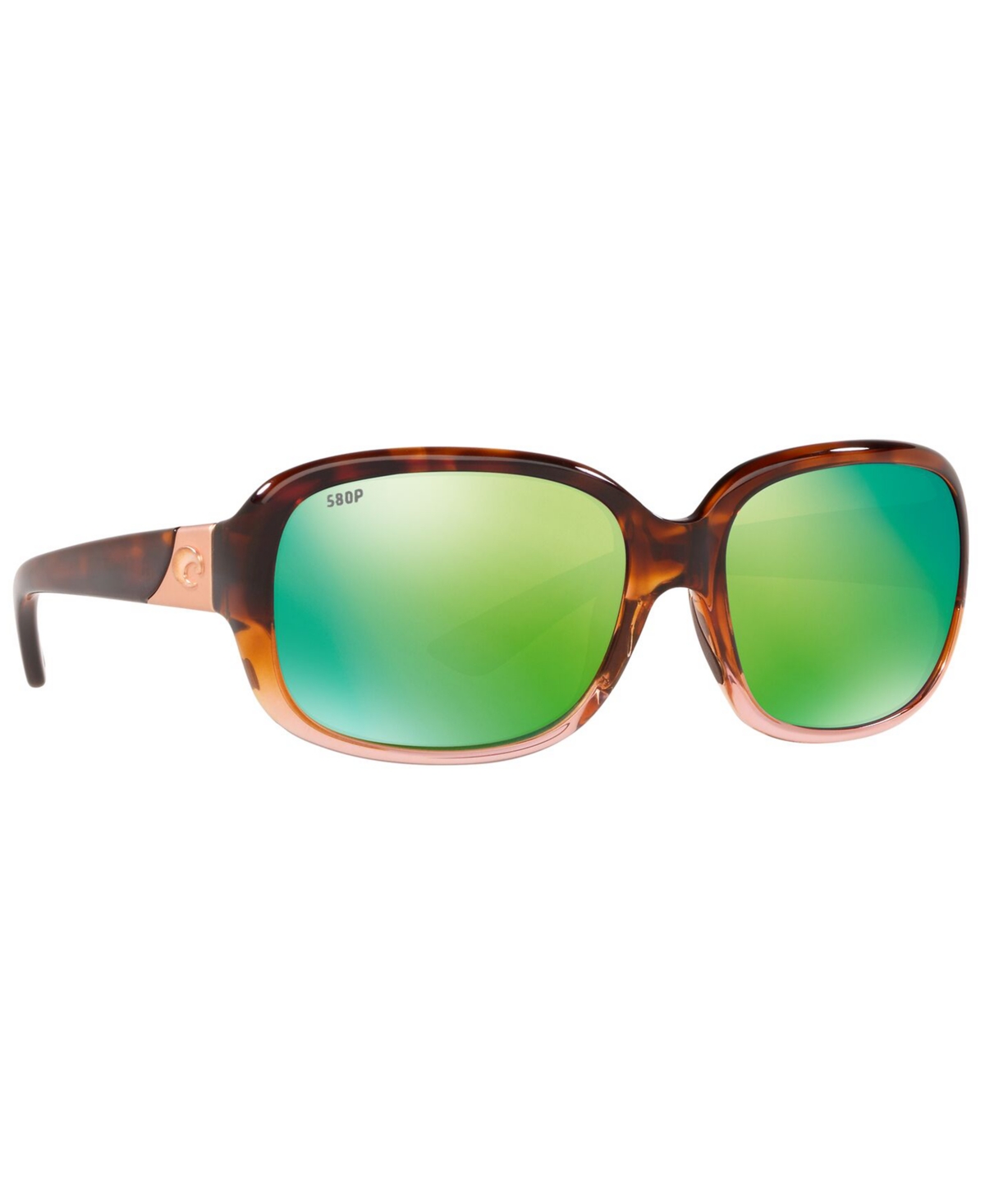 Shop Costa Del Mar Women's Polarized Sunglasses, Gannet 58 In Tort,grn Mir P