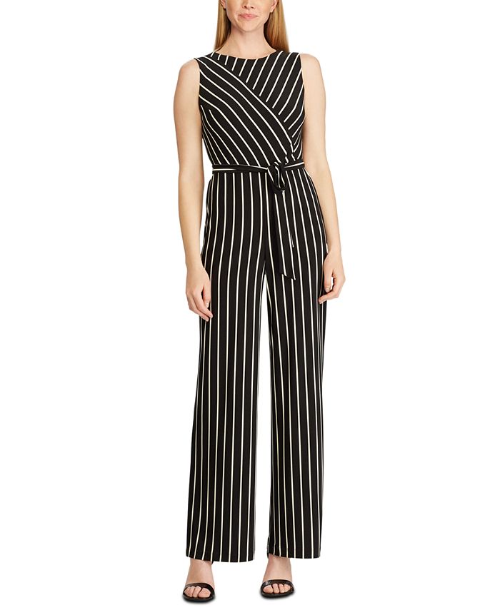 Lauren Ralph Lauren Striped Jersey Jumpsuit - Macy's