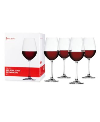 Salute Red Wine Glasses, Set of 4, 19.4 Oz