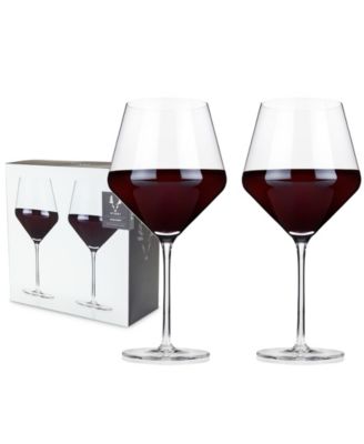 Raye Angled Burgundy, Set of 2, 21 Oz