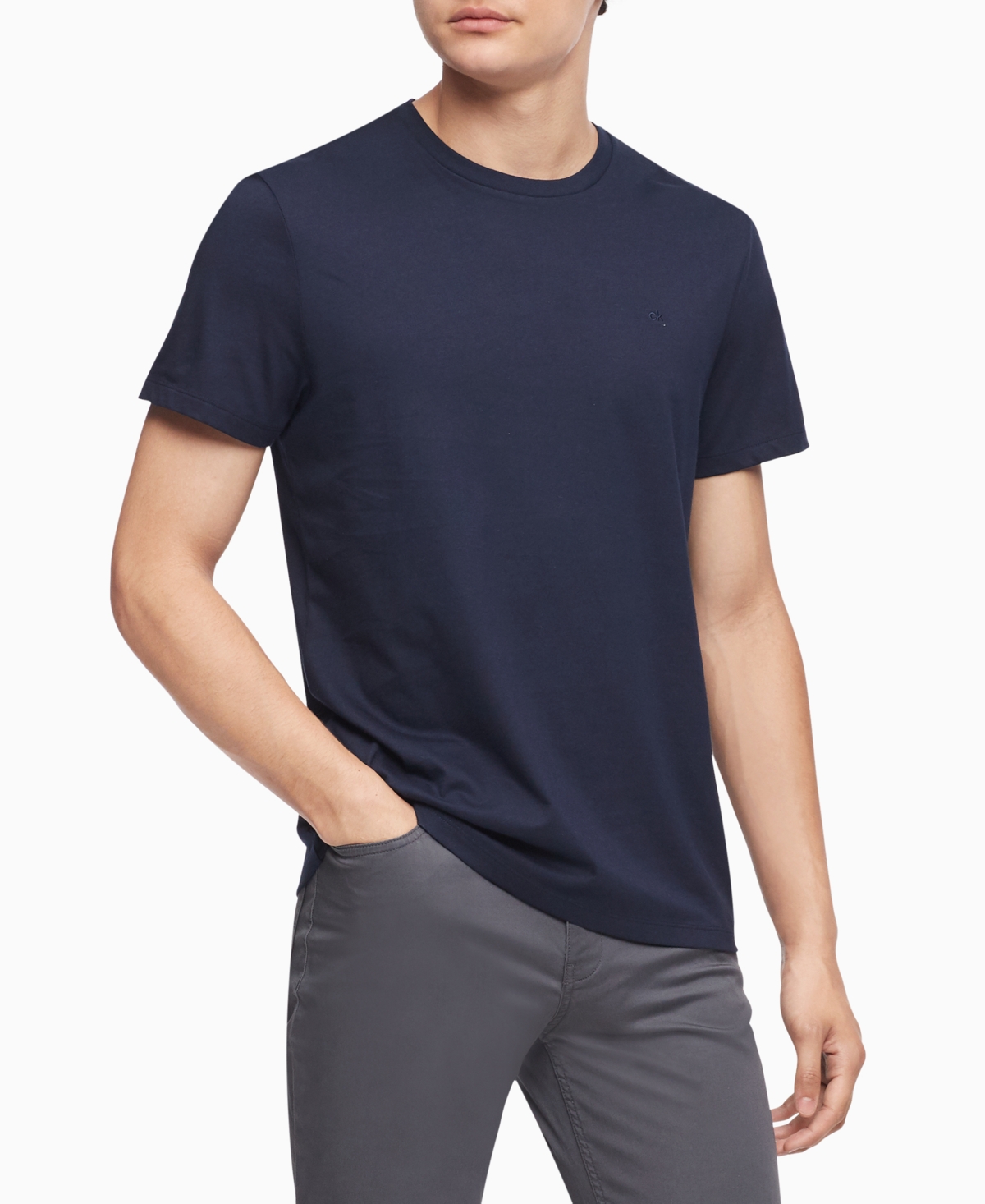 Calvin Klein Men's Cotton Crew Neck Breathable Liquid Touch T-shirt | E11