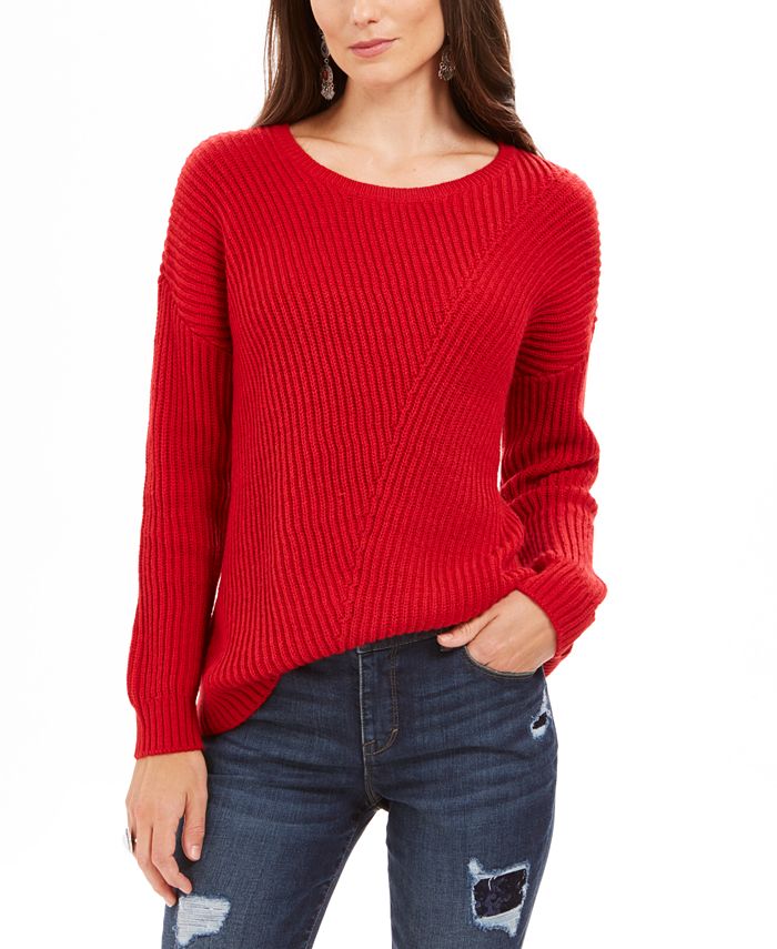 Style & Co Ribbed Drop-Shoulder Sweater, Created For Macy's - Macy's