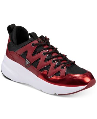 red guess sneakers