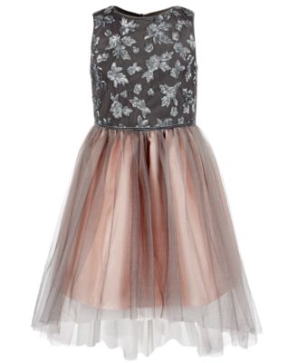 macy's pink sequin dress