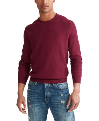 polo ralph lauren men's cotton textured crewneck sweater