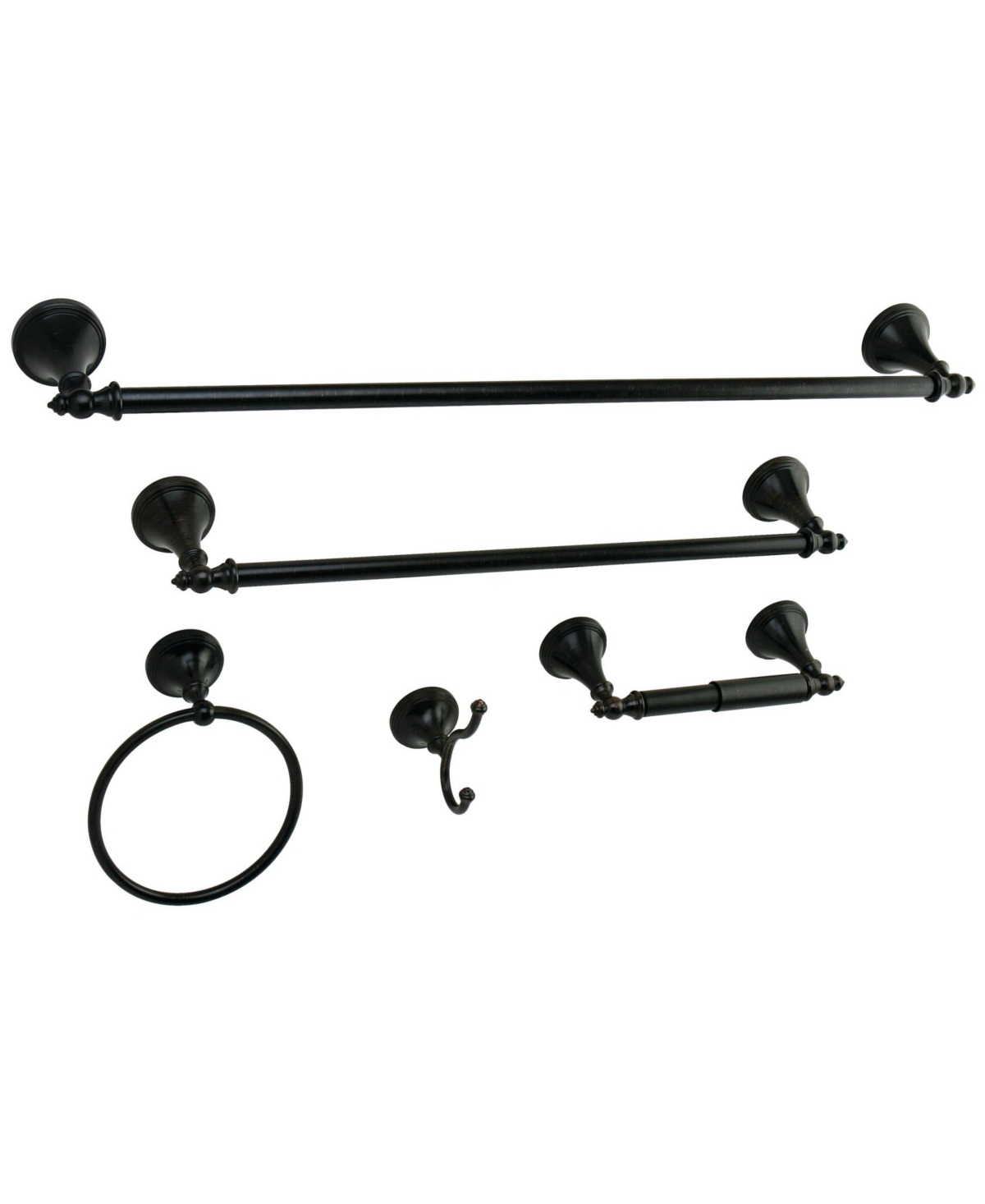 Kingston Brass Naples 18-inch And 24-inch Towel Bar Bathroom Accessory Set Bedding In Black