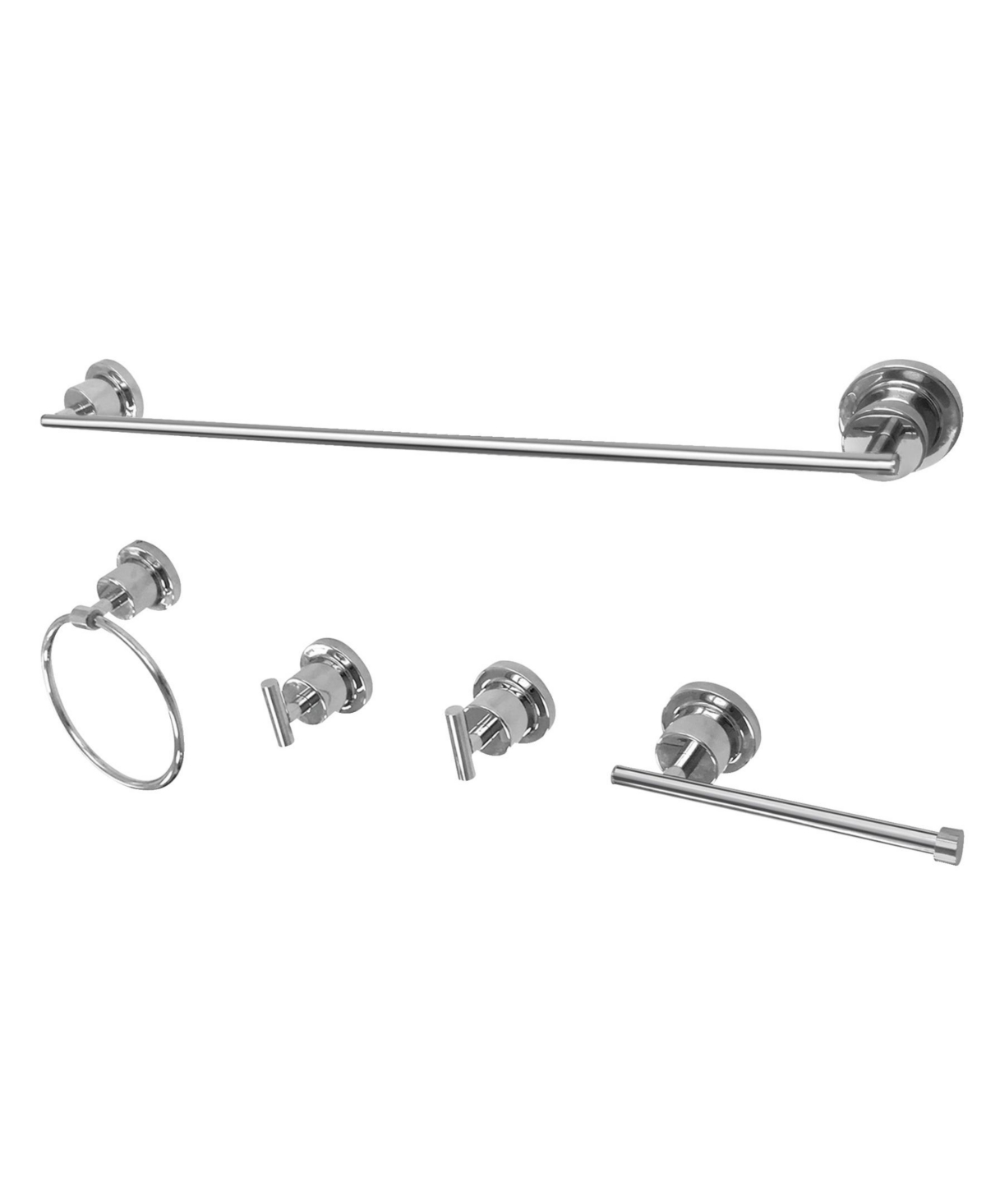 Kingston Brass Modern Concord 5-Pc. Bathroom Accessory Set in Polished Chrome Bedding