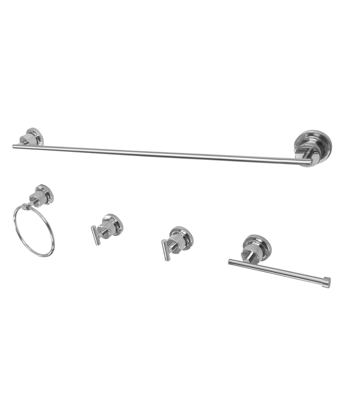 Kingston Brass 5-Pc. Bathroom Accessory Set in Polished Chrome Bedding