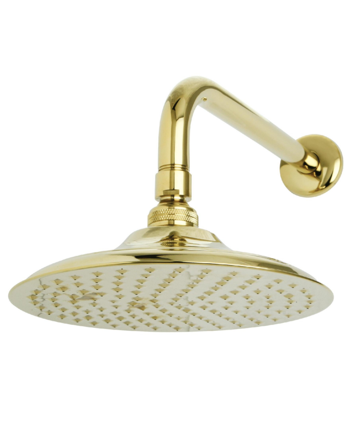 Kingston Brass Victorian 8-Inch Od Brass Shower Head with 12-Inch Shower Arm in Polished Brass Bedding
