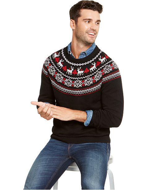 Men S Fair Isle Family Family Sweater Created For Macy S